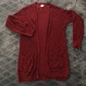 Burgundy Mossimo Cardigan